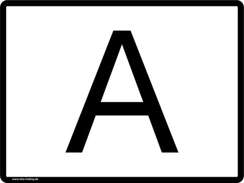 Aufkleber schild folie - aufkleber, a-schild