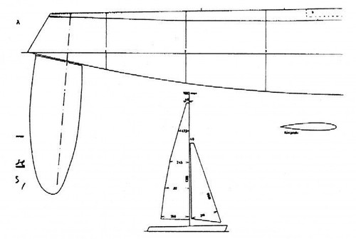 Bauplan meter segelyacht - bauplan, 1-meter-segelyacht