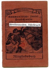 orig. KPD Mitgliedsbuch NR. 1