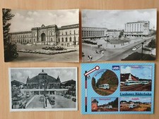 AK 4x Bahnhof Magdeburg Halle Saale Merseburg Usedom