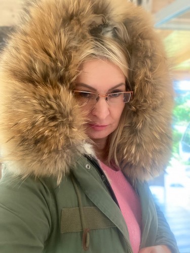 Parka 38 echt pelz - gr.s-,