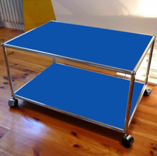 * USM Haller Rollwagen TV-Ständer * Enzianblau * PC Möbel * 75x50x35 * Lowboard 