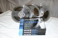Verkaufe 3 Maxell Tonbänder UD 25-120 (N) Kunststoffspule 18 cm Mit Karton! Top!