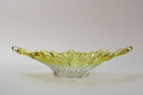 Murano glasschale 1960er gelb - murano-glasschale,