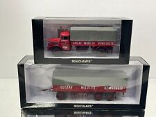 MINICHAMPS MAN F8 TRUCK + KASSBOHRER TRAILER MAULER REMSCHEID -1:43- GOOD IN BOX