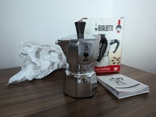 Bialetti Moka Express 1 Tasse 60 ml Neu im Karton Made in Italy Kaffee Espressomaschine