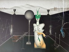 Paul Wunderlich Original Lithographie, Maler und Modell, handsigniert, selten