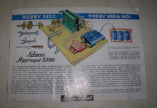 Originale Schuco Anleitung für Hobby 5802 und 5804 Seilbahn Baukasten 50er Jahr