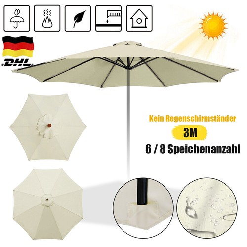 8arme sonnenschirmbezug - 3m,