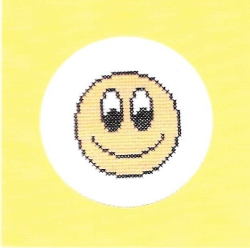 Kreuzstich kartenset smiley - -,