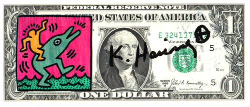 Keith haring dollarnote - keith, 1