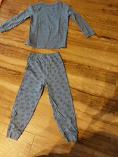 Langarmschlafanzug - Gr. 98/104 - Tchibo - blau-grau mit Igel - guter Zustand