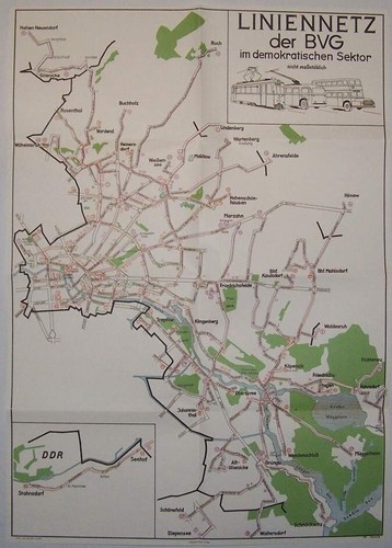 Liniennetz bvg ost 1957 - bvg,
