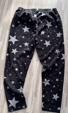 QVC Polarstern Leggins MF Fleece , Gr. L , schwarz m. Sternmotiv - NEU