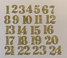 Adventskalender Zahlen Set 1-24 aus moosgummi.  Weihnachten basteln