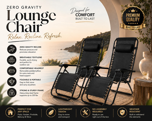 Zero gravity relaxsessel - 2x,