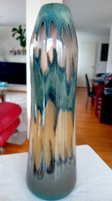 Große schwere Glas Vase -