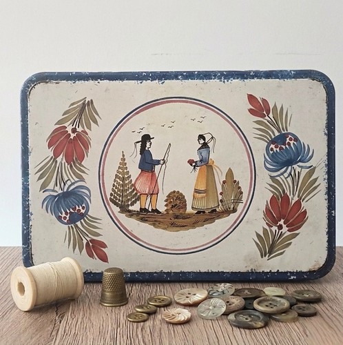 Vintage metalldose quimper - metalldose, |