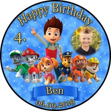 Tortenaufleger Tortenbild Kindergeburtstag Paw Patrol PP02 (Zuckerpapier)