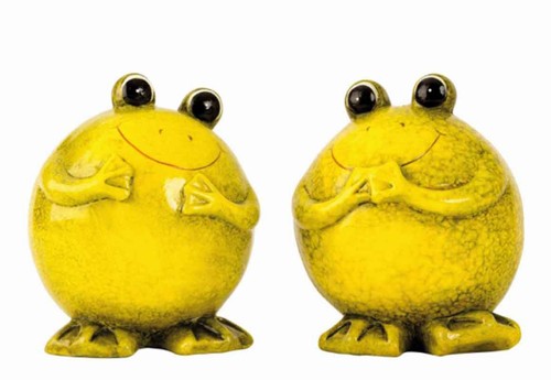 Frosch witzig keramik 2er - frosch,