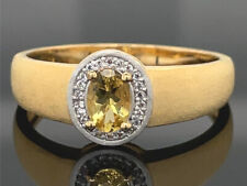 RING GR. 18 (CA.56) 925/- SILBER VERGOLDET MIT GOLDBERYLL & ZIRKON SCHMUCKJAGD