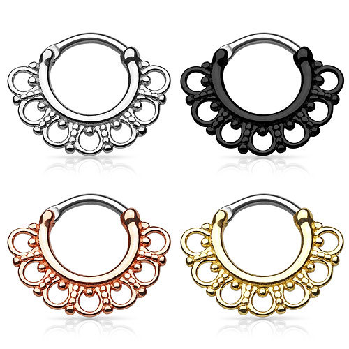Septum piercing clicker - septum,