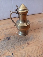 Messing Krug Mit Deckel Original Made In Indiaca 12,5 Cm