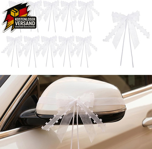 Autoschleifen hochzeit weiß - hochzeit,