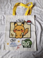 Pokemon Leinentasche Beutel Pikachu 35x40cm Top Zustand 