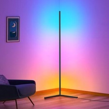 155cm Ecklampe LED Stehlampe Wohnzimmer RGB Dimmbar Standleuchte mit Musik-Sync