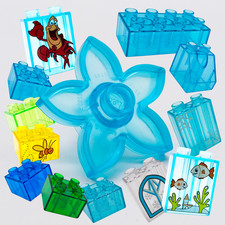 LEGO DUPLO transparente Glassteine Disney Eisblume Glitzer Mickey Mouse Arielle