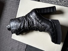 Ash Stiefel Grau Schwarz