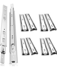 AOLISHENG 5 Paar Schubladenführungen Schubladenführungen 450 mm (45 kg Tragkraft)