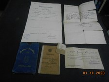 Militärpaß Pionier Bataillon 19 in dekorativem Schuber und Dokumente Dudweiler