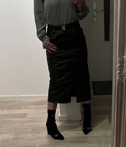 Leder rock sexy - 40, schwarz