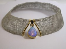 feines Collier Design Platin / Gold 750  - Reiner Hoerckens 1985