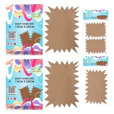 130 Stck. Kraftpapier Sterne