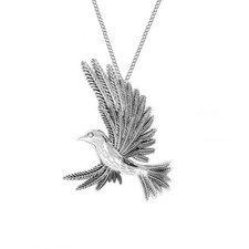 Vogel Anhänger Halskette 925