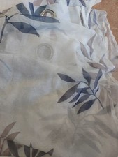 2 Stück Seitenschals mit Ösen, Weiß/Grau/Lila130 x 225 cm