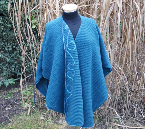 Damen woll wende - damen, poncho