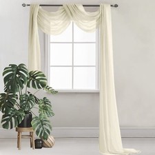 Querbehang Freihanddeko Vorhangschal für Kreuzvorhangladen Vorhang Hochzeitsd...