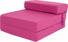Z Bed Chair Futon Matratze Einzel Gästesofa ausklappbarer Sitz Fuchsia Rosa
