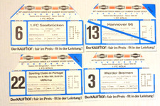 4 Heimspiel Ticket`s - 1. FC Köln =Bundesliga + UEFA Pokal Saison 1985/86