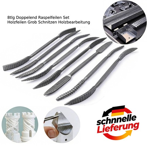 8tlg doppelend holzraspel set - doppelend,