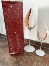 Teelichthalter Kerzenhalter Kupfer Weiß Dekoration