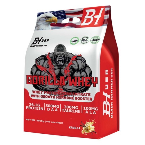 Gorilla whey 5kg - whey, vanilla