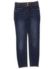 GUESS Damen High Rise Skinny Jeans W26 L28 Blau Polyester BT02