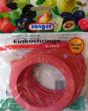 Einkoch Gummiringe 75 x 101 mm Bügelglas  Einkochringe Gummi Einweck 10 St.