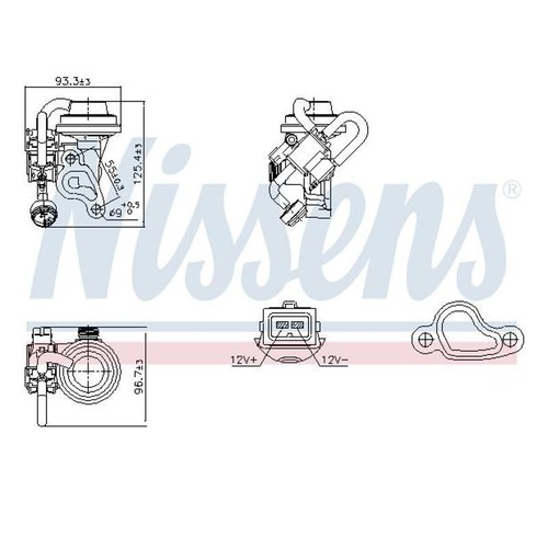 Nissens 98344 agr ventil - agr-ventil, für