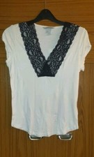 H&M Damen Top Creme Größe S